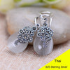 925 Sterling Silver Waterdrop Corundum Opal Agate Garnet Drop Earring Women Thai Silver Gift Brincos Aretes CH034628