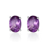 925 Sterling Silver Wedding 1.7ct Natural Black Sapphire 5*7mm Oval Stud Earrings For Women Fashion Lady Sterling-silver-jewelry