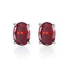 925 Sterling Silver Wedding 1.7ct Natural Black Sapphire 5*7mm Oval Stud Earrings For Women Fashion Lady Sterling-silver-jewelry