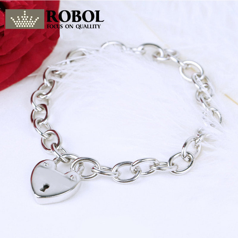 925 Sterling Silver Wedding Party Tiff Bracelets With Key Bracelet Fit Women Heart-Shaped Classic TIFF Bracelet Copy Jewelry