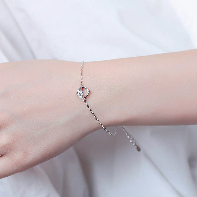 925 Sterling Silver Women Bracelets Clear Zirconia Trendy Bracelets Silver 925 Birthd Anniversary Fine Jewelry