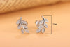 925 Sterling Silver Women  Earrings Arborization Leaf Stud Earring Girl Elegant Jewelry Charm Gifts New