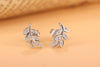 925 Sterling Silver Women  Earrings Arborization Leaf Stud Earring Girl Elegant Jewelry Charm Gifts New