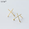 925 Sterling Silver X Style Stud Earrings For Women Personality Design Fashion Lady Sterling-silver-jewelry