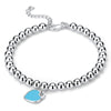 925 Sterling Silver beads chain Heart pendant Bracelets for Women Street all-match designer Jewelry party wedding gifts