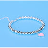 925 Sterling Silver beads chain Heart pendant Bracelets for Women Street all-match designer Jewelry party wedding gifts