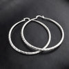 925 Sterling Silver classic 7CM Big circle Wave pattern hoop Earrings for Women party Jewelry Christmas gifts