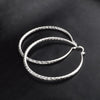 925 Sterling Silver classic 7CM Big circle Wave pattern hoop Earrings for Women party Jewelry Christmas gifts