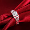 925 Sterling Silver noble Square crystal ring For Women Party gifts wedding rings for couples diamond Jewelry engagement