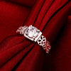925 Sterling Silver noble Square crystal ring For Women Party gifts wedding rings for couples diamond Jewelry engagement