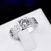 925 Sterling Silver noble Square crystal ring For Women Party gifts wedding rings for couples diamond Jewelry engagement