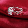 925 Sterling Silver noble Square crystal ring For Women Party gifts wedding rings for couples diamond Jewelry engagement