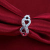 925 Sterling Silver romantic fine Zircon 8 shape Rings for women Size 7 8 9 10 wedding accessories Jewelry Holiday gifts