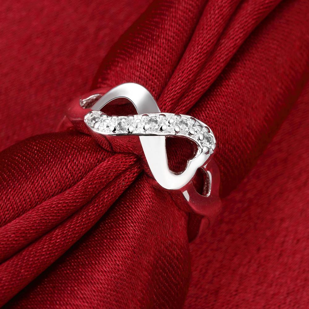 925 Sterling Silver romantic fine Zircon 8 shape Rings for women Size 7 8 9 10 wedding accessories Jewelry Holiday gifts