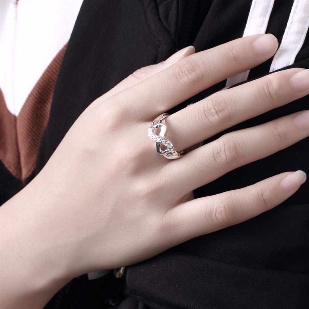 925 Sterling Silver romantic fine Zircon 8 shape Rings for women Size 7 8 9 10 wedding accessories Jewelry Holiday gifts