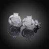 925 Sterling Silver tennis bud Weave stud Earrings for Woman Holiday gifts wedding party noble Jewelry