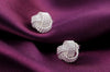 925 Sterling Silver tennis bud Weave stud Earrings for Woman Holiday gifts wedding party noble Jewelry