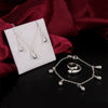 925 Sterling Silver water drop pendant necklace bracelet earring rings Jewelry set for women Street all-match Party gift