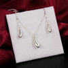 925 Sterling Silver water drop pendant necklace earrings Jewelry set for women Party wedding jewelry gifts Recommended by people