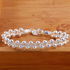 925 Sterling silver Bracelet Beautiful Braided beads chain for woman fine jewelry Wedding party gifts