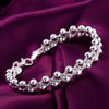 925 Sterling silver Bracelet Beautiful Braided beads chain for woman fine jewelry Wedding party gifts