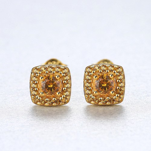 925 Sterling silver Citrine Birthstone Earrings 100% Natural Citrine Earrings For Women Fine Jewelry Gift