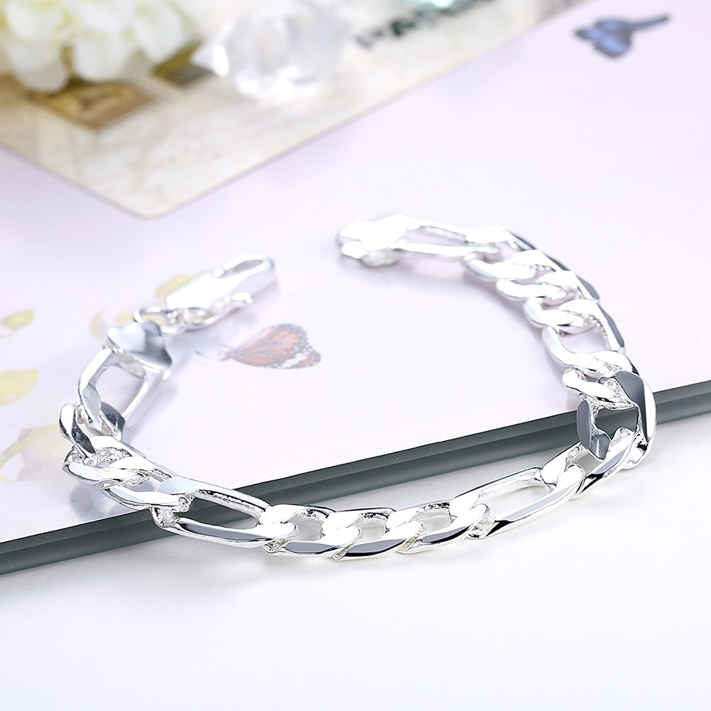 925 Sterling silver Classic 10MM geometry chain bracelets for women designer party Wedding jewelry holiday gifts
