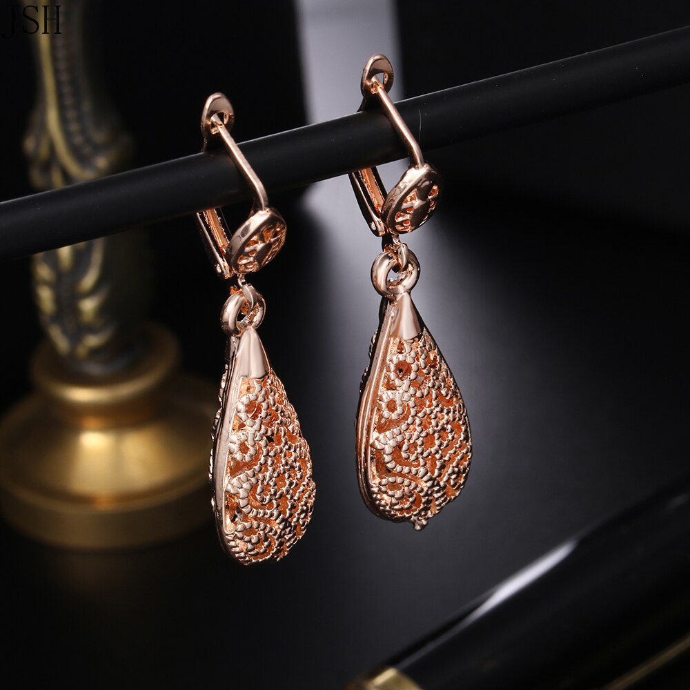 925 Sterling silver Elegant retro earrings for women 18K gold plated charms Holiday gifts hook beautifully jewelry