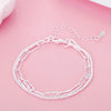 925 Sterling silver beautiful double chain bracelets for women original party wedding engagement Jewelry holiday gift