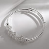 925 silver Cute for woman Heart Bangles bracelets wedding party wedding jewelry Holiday gifts designer charms