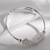 925 silver Cute for woman Heart Bangles bracelets wedding party wedding jewelry Holiday gifts designer charms