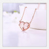 925 silver heart-shaped topaz, Hibiscus stone necklace, a gift for a fashionable new design woman. J001