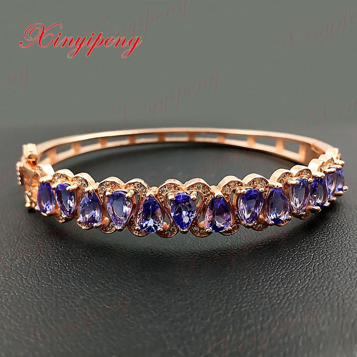 925 silver inl natural Tanzanite Bracelet
