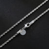 925 stamped silver color 2MM Twist chain Necklace for woman 16-30 Inches designer party wedding accessories jewelry gift