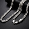 925 sterling Silver Charms man 6MM geometric chain bracelets neckalces for women Party wedding jewelry sets Holiday gift