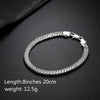 925 sterling Silver Charms man 6MM geometric chain bracelets neckalces for women Party wedding jewelry sets Holiday gift