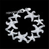 925 sterling Silver charms Frosted starfish Bracelets for Women Wedding Party fine  designer Jewelry Holiday gifts