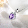 925 sterling Silver necklace natural topstone pendant purple blue crystal ocean star pendant short clavicle chain jewelry