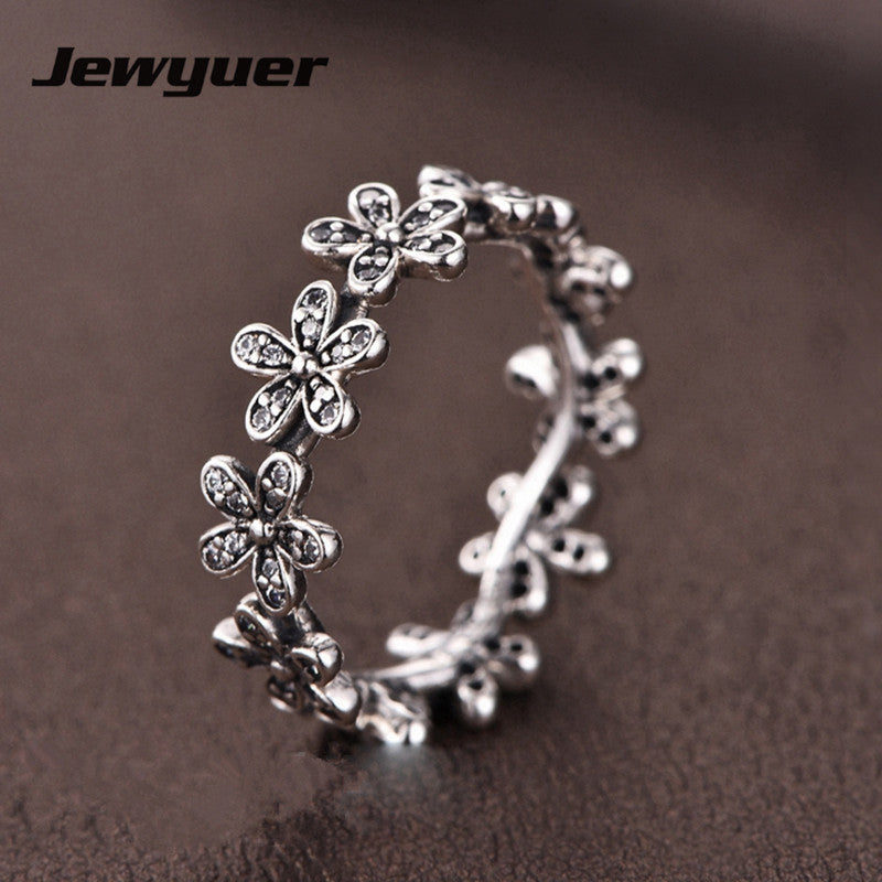 925-sterling-silver Rings For Women flower Women Engagement Daisy Ring 925 sterling silver wedding ring anill RIP013