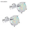 925 sterling silver Simple style white fire Opal silver earrings anniversary jewelry fashion jewelry SE28