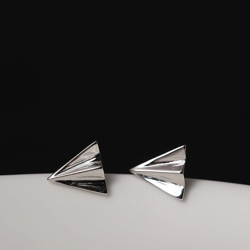 925 sterling silver aircraft stud earrings simple fashion design earrings for women fine jewelry holid gift