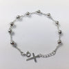 925 sterling silver bead cross bracelets silver don't change color sterling silver friends bracelets for women charms jewelry
