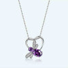 925 sterling silver bee love zircon Korean necklace female J0271