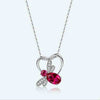 925 sterling silver bee love zircon Korean necklace female J0271