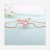 925 sterling silver bracelet female Rose Quartz stone original star jewelry jewelry. J084