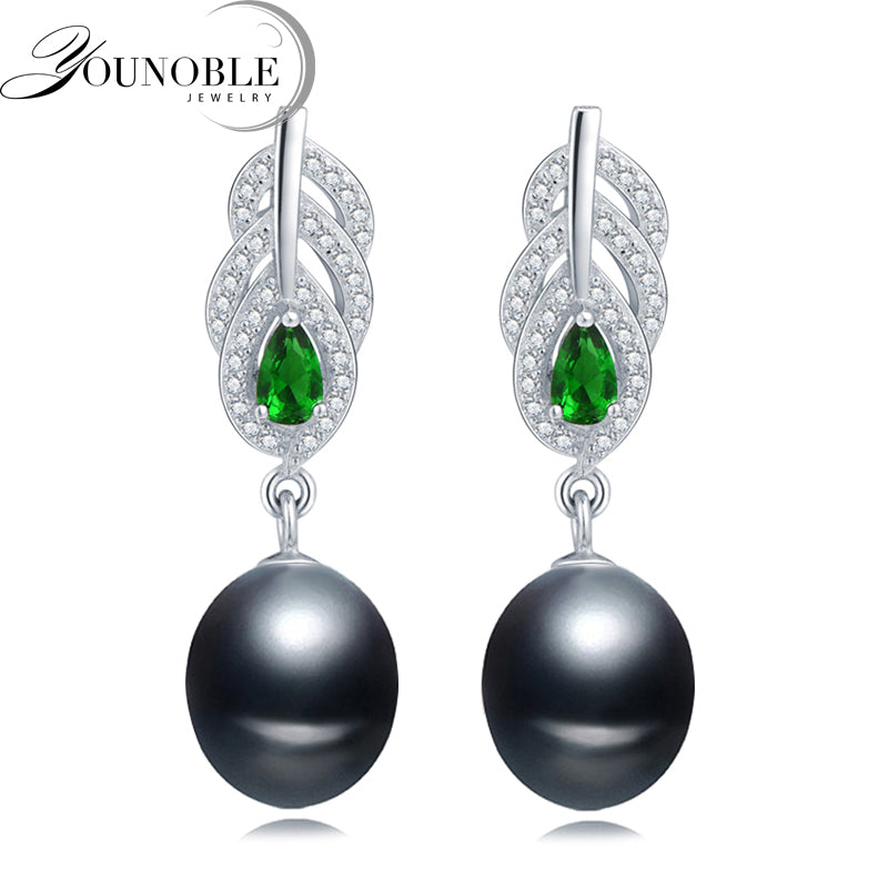 925 sterling silver bridal earrings women,beautiful return gift real natural pearl earrings