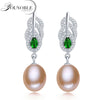 925 sterling silver bridal earrings women,beautiful return gift real natural pearl earrings