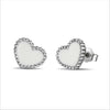 925 sterling silver cute heart-shaped black and white earrings fashion jewelry female. J0184