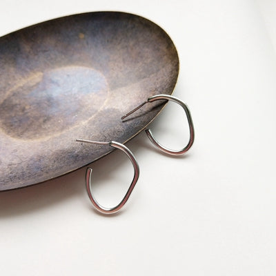 925 sterling silver design heart stud earrings silver fashion heart geometric handmade earrings for women sterling 925 jewelry