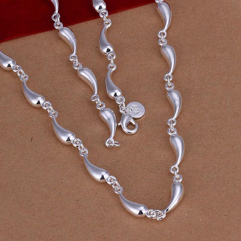 925 sterling silver drop chain Necklace cute for women jewelry designer wedding engagement gifts 45cm Nice Party hot